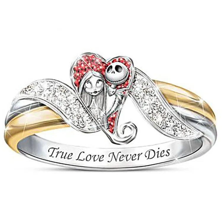 Jack and Sally Rhinestone Ring