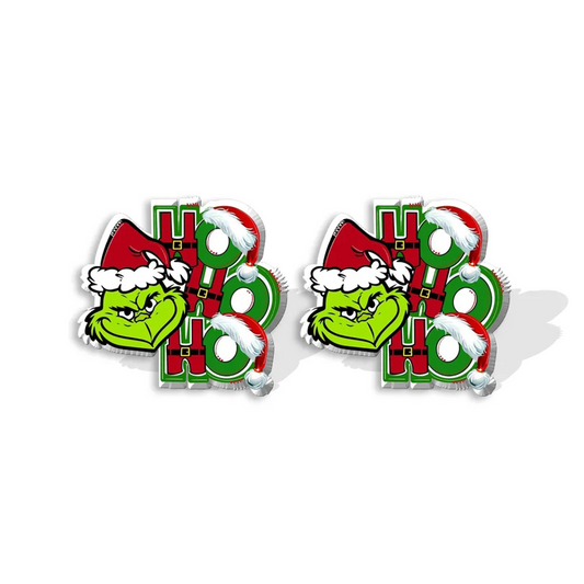 Ho Ho Ho Grinch Stud Earrings