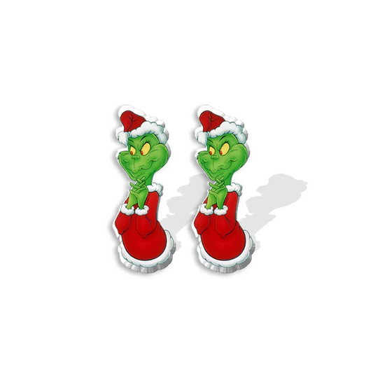 Grinch Stole Christmas Mischievous Stud Earrings