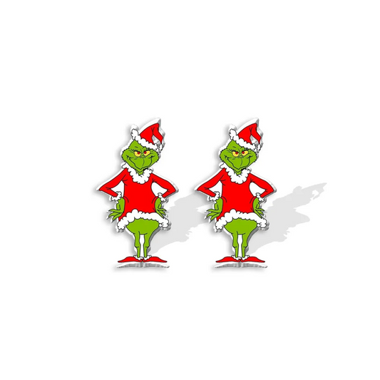 Grinch Hands on Hip Stud Earrings