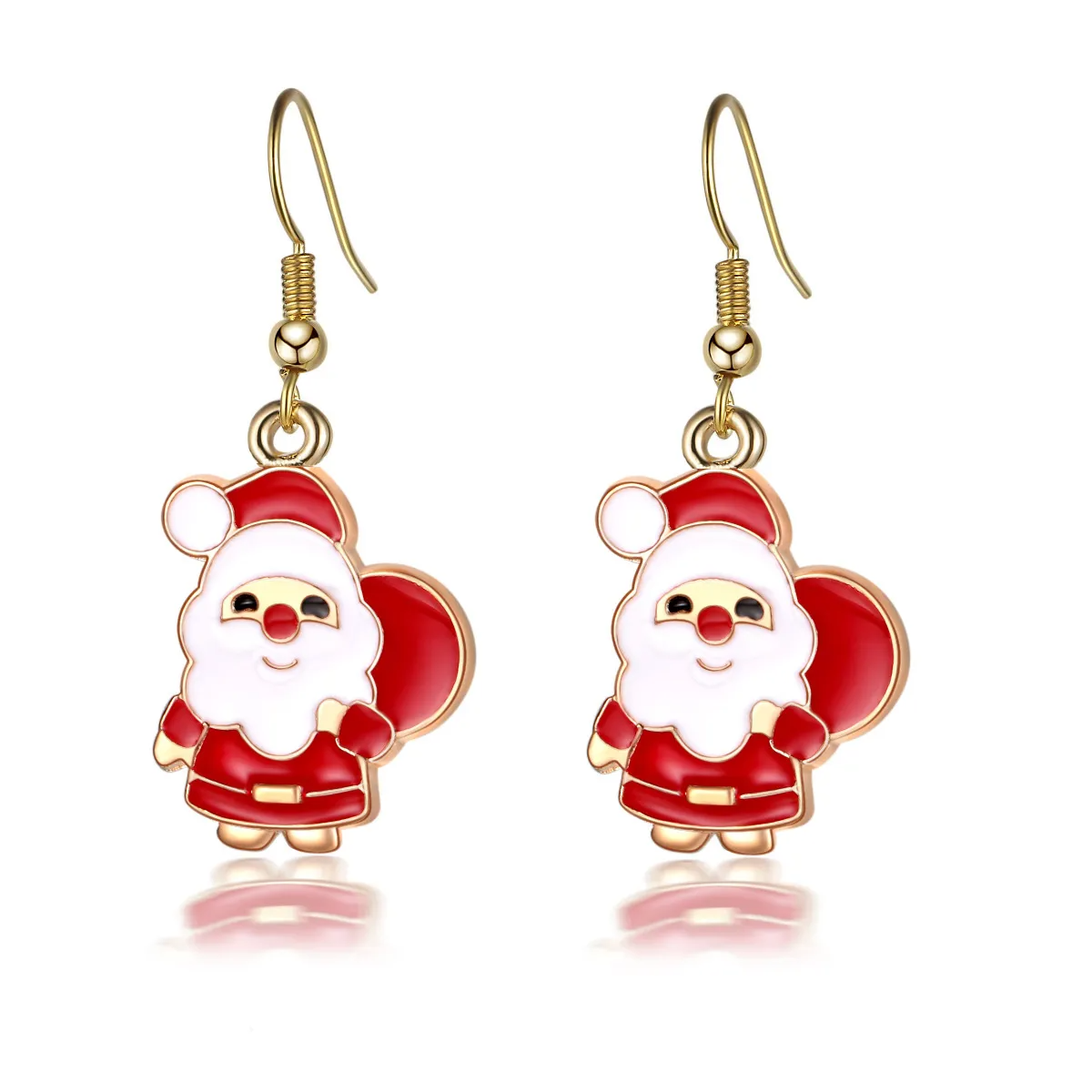 Petite Santa Clause Dangling Earrings