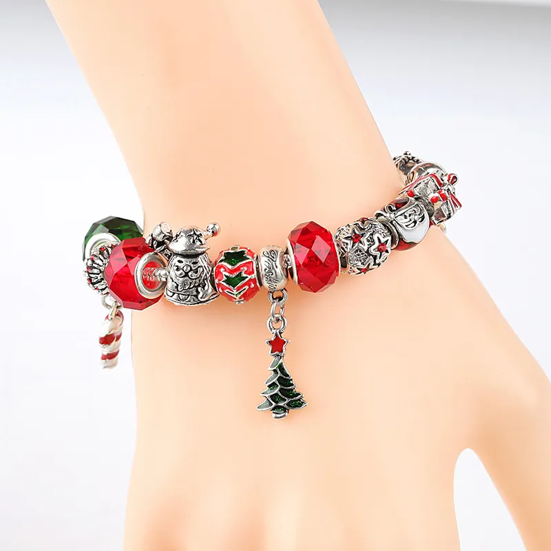 Metal Center Bells Bead Christmas Bracelet